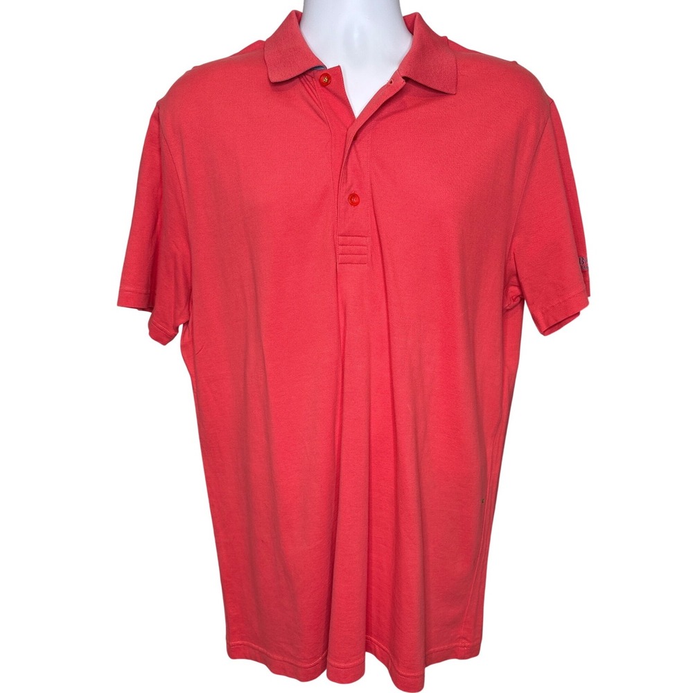 BOSS Hugo Boss Mens Red Polo Shirt Size L Golf Casual Tennis Sporty Stretchy